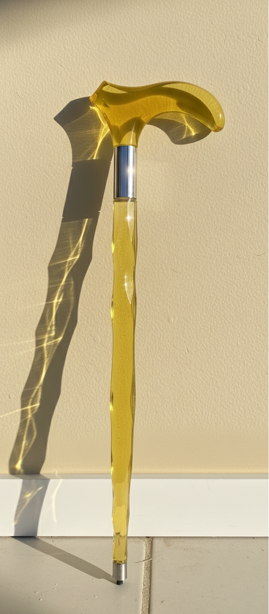 Yellow Acrylic Walking Stick – Support