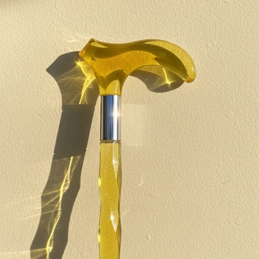 Yellow Acrylic Walking Stick – Support