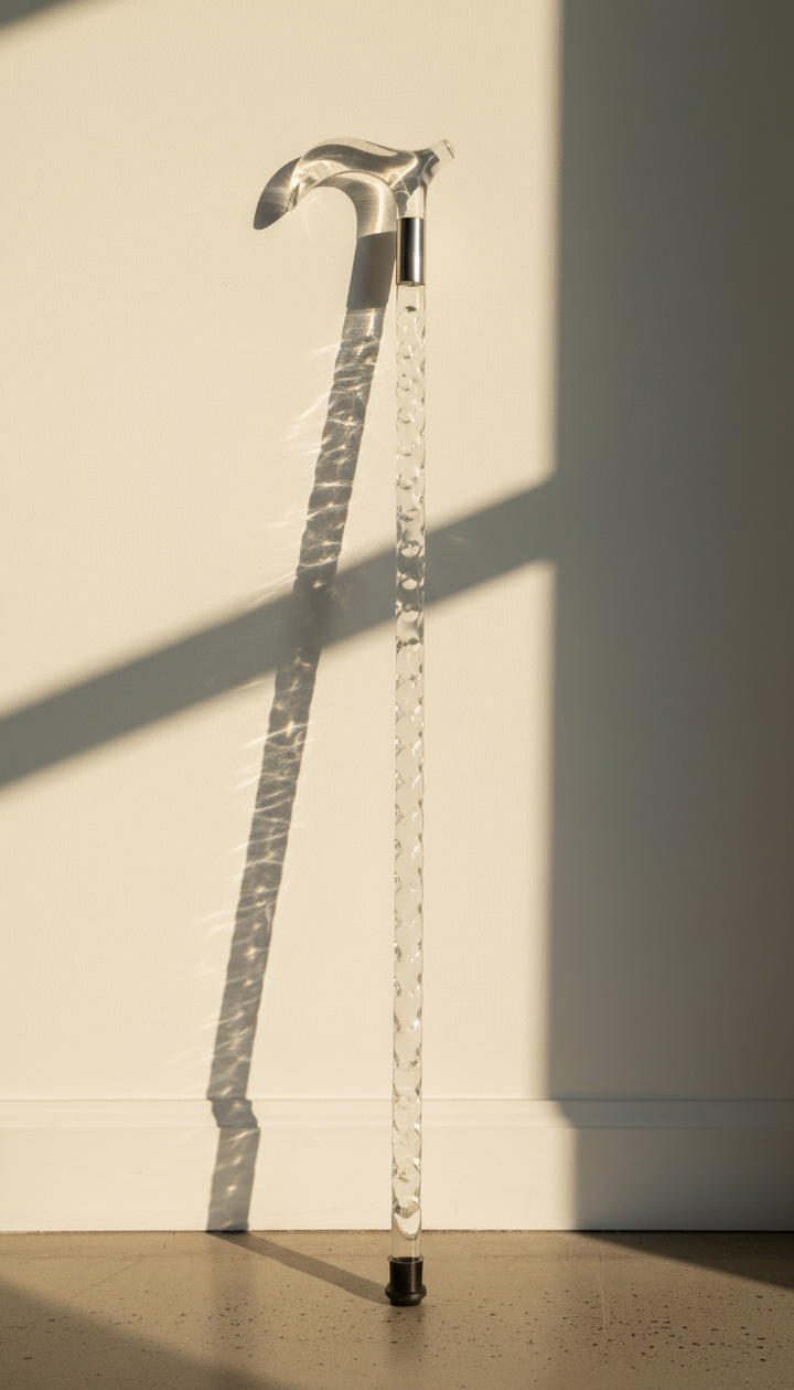 Crystal Acrylic Walking Stick – Support