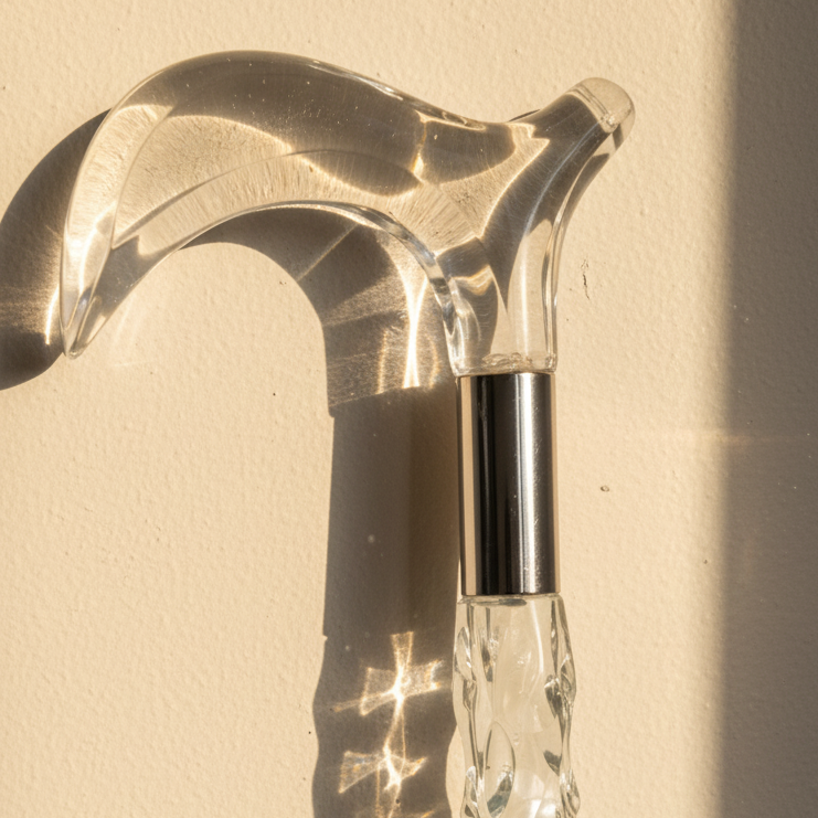 Crystal Acrylic Walking Stick – Support