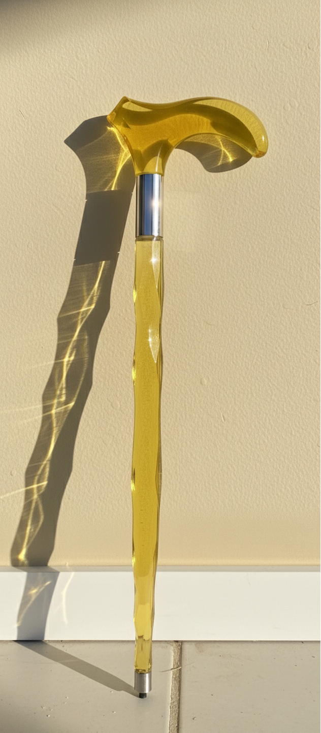 Yellow Acrylic Walking Stick – Support