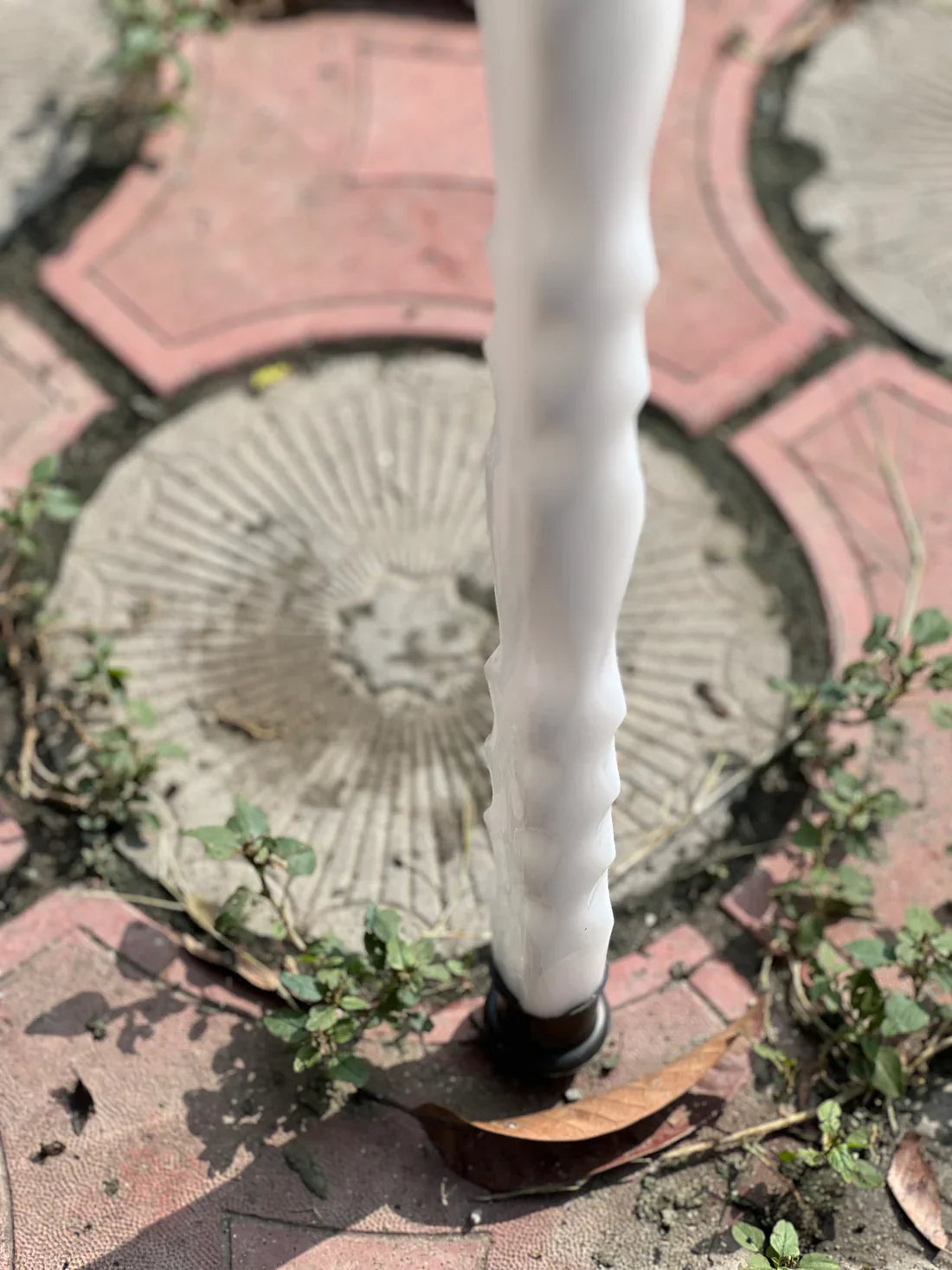 White Acrylic Walking Stick – Support