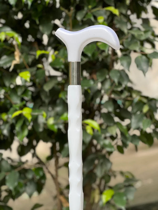 White Acrylic Walking Stick – Support