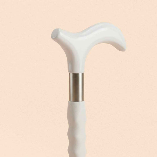 White Acrylic Walking Stick – Support